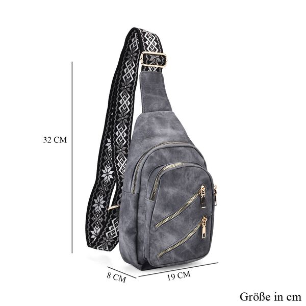 Rucksack aus Nylon mit RFID-Schutz, 19x8x32 cm, Grau image number 7