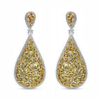 Gelber und Weißer Diamant Ohrringe 925 Silber platiniert ca. 1,00 ct image number 3