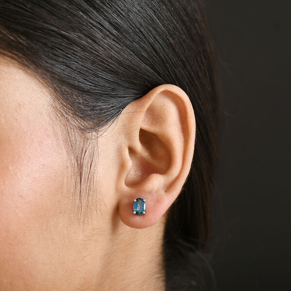 D'Joy London Blau Topas Ohrringe 925 Silber rhodiniert ca. 1,88 ct. image number 3