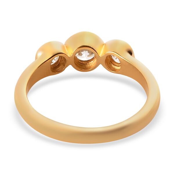 LUSTRO STELLA Hergestellt mit ZIRKONIA Ring 585 Vergoldet (Gr&ouml;&szlig;e 16.00) ca. 0,85 ct image number 5