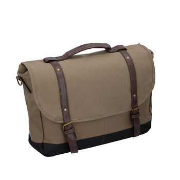 Crossbody Tasche aus Textilstoff mit 3 F&auml;chern, gr&uuml;n