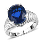 Ceylonfarbener Quarz-Ring, 925 Silber platiniert - 5,01 ct.  image number 3