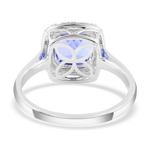 LUXORO zertifiziert und geprüft AAA Tansanit und GH Diamant Ring in 585 Weißgold - 2,20 ct. image number 5