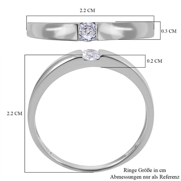 LUSTRO STELLA - Wei&szlig;er Zirkonia-Ring, 925 Silber rhodiniert - 0,25 ct. image number 4