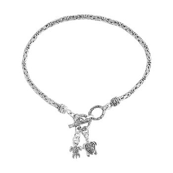 Royal Bali Kollektion- Armband mit Schildkr&ouml;ten-Charme in 925 Silber, 20cm