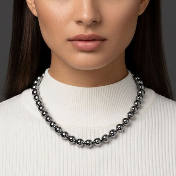 Terahertz Halskette ca. 50 cm 316L Edelstahl ca. 580,00 ct. image number 2