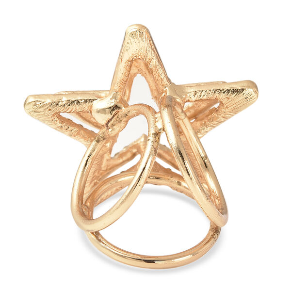 Wei&szlig;e Kristall Stern-Schlie&szlig;e, goldfarben image number 4