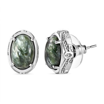 Sibirische Seraphinite-Ohrstecker - 5,81 ct.