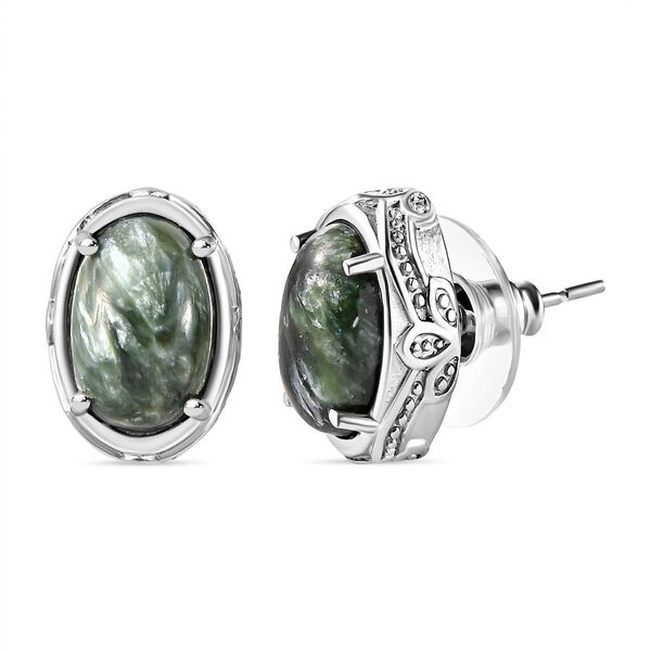 Sibirische Seraphinite-Ohrstecker - 5,81 ct.