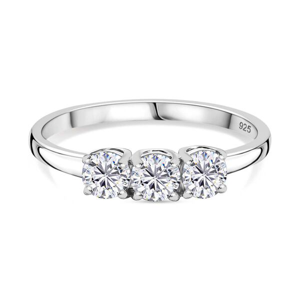 Moissanit Ring, 925 Silber platiniert - 0,68 ct. image number 0