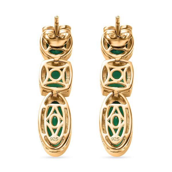 Smaragd Triplett Quarz Ohrringe - 9,48 ct. image number 5