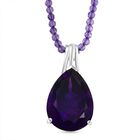 D'Joy AA Afrikanischer Amethyst Schmuckset ca. 50 cm 925 Silber rhodiniert ca. 61.92 ct