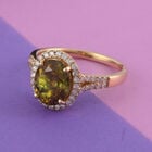 ILIANA AAA Sphen und Diamant-Ring, SI G-H, 750 Gelbgold  ca. 3,65 ct image number 1