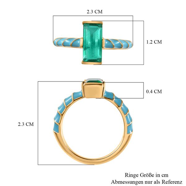 Smaragd Triplett Quarz Ring - 1,84 ct. image number 7