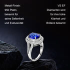 RHAPSODY AAAA Tansanit und Diamant-Ring, VS E-F, 950 Platin  ca. 4,80 ct image number 2