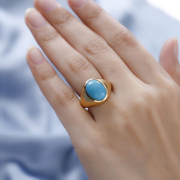 Amerikanischer, natürlicher Sleeping Beauty Türkis-Ring - 5,26 ct. image number 3