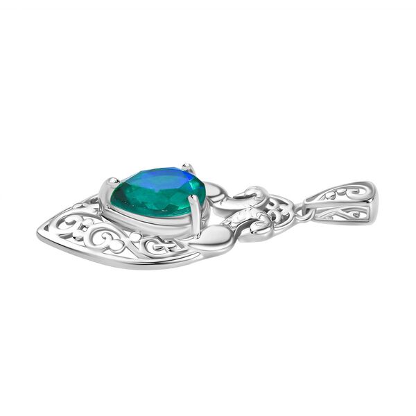 Pfau Quarz Triplette Anh&auml;nger 925 Silber platiniert ca. 2,00 ct. image number 4