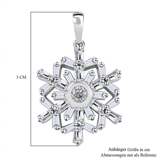 Wei&szlig;e Topas-Schneeflocken-Anh&auml;nger - 2,10 ct. image number 4