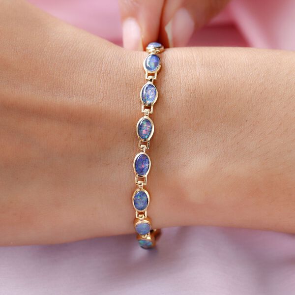 Boulder Opal Triplett Armband in Silber image number 3