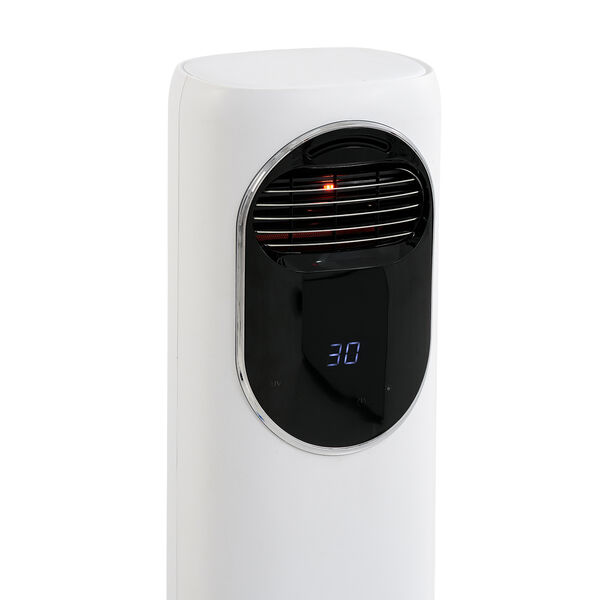 "Warm and cool dual use Bladeless design air outlet 120&deg;rotating air supply 3 wind speeds adjustment 2 warm gear power, instant heating Ultrasonic atomization, warm but not dry UV light for sterilization 2 colors light (cool-blue, warm-red) Remote control image number 4