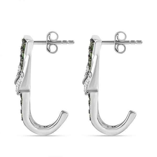 Tsavorite Granat und Moissanit Ohrringe - 1,33 ct. image number 3