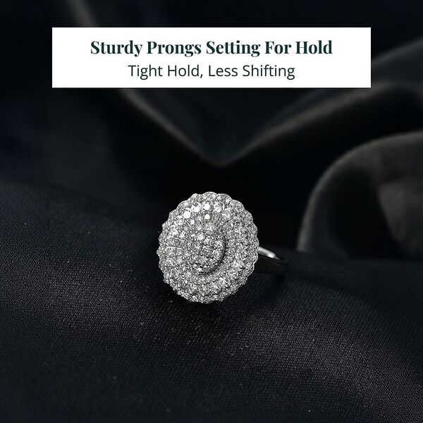 LUXURIANT DIAMOND - Lab Grown Diamant SI-GH Ring 925 Silber Rhodiniert (Gr&ouml;&szlig;e 17.00) ca. 0,98 ct image number 4