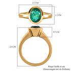 Smaragd-Triplette-Quarz Ring, 925 Silber Gelbgold Vermeil, (Größe 19.00), ca. 2.13 ct image number 6