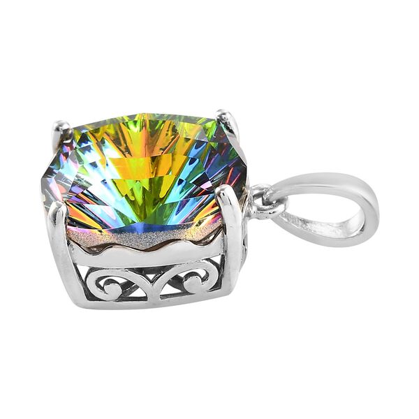 LUSTRO STELLA - österreichischer Vitrail Medium Kristall-Anhänger, 925 Silber platiniert ca. 11,12 ct image number 2