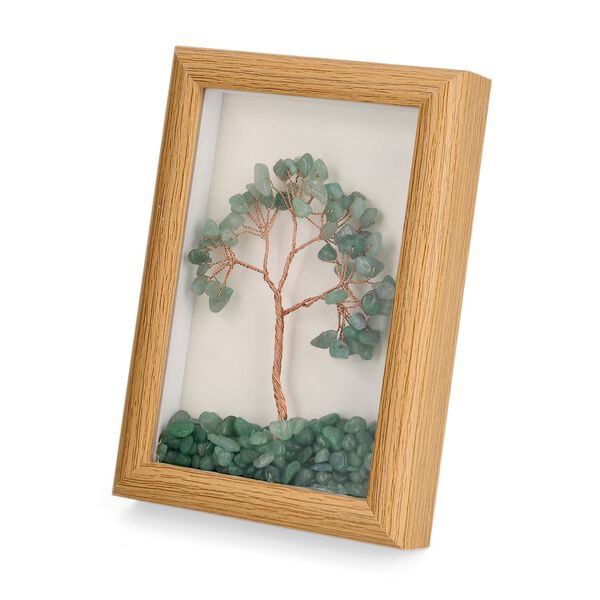 LIVMORE Edelstein Deko Rahmen mit Baummotiv, 12x17cm, Gr&uuml;n image number 3