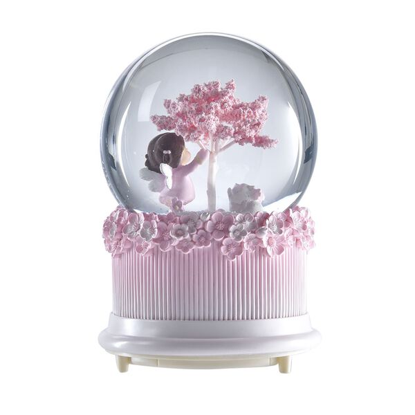 Schneekugel mit Musik, Der Wunschbaum und das M&auml;dchen, 11x15.5cm, lila image number 5