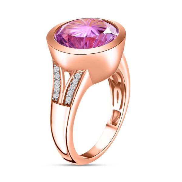 Rose De France Amethyst und Zirkon Ring - 6,06 ct. image number 5