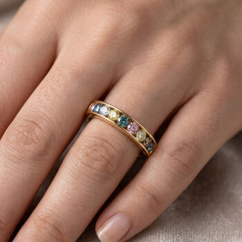 LUXURIANT DIAMOND - SI, Lab Grown Gr&uuml;ner Diamant Ring 925 Silber Rhodiniert und 750 Gelbgold Vermeil (Gr&ouml;&szlig;e 18.00) ca. 1,50 ct