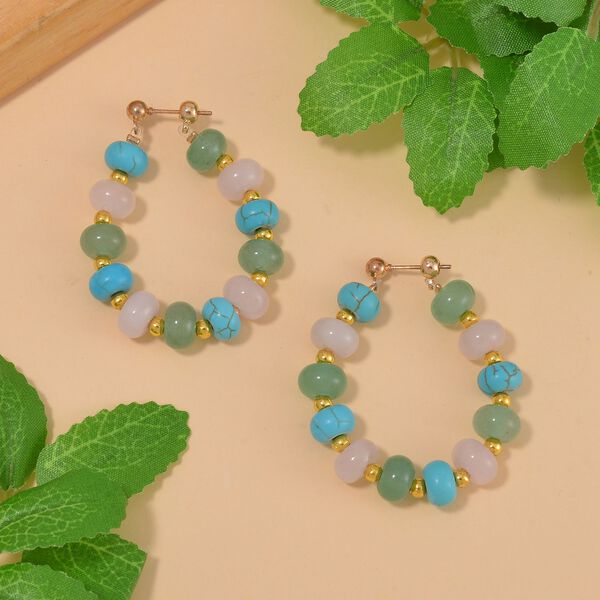 Multi-Edelstein-Ohrringe- 59 ct. image number 2