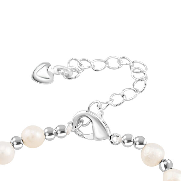 Mehrfarbige Süßwasser Perle Armband ca. 15.25 cm + 5 cm Extender, Nickelfreies Messing Silberfarben image number 4