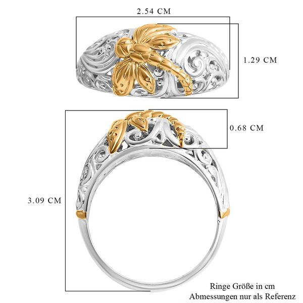 D'Joy Royal Bali &ndash; Zweifarbiger Ring mit Libellenmotiv image number 5