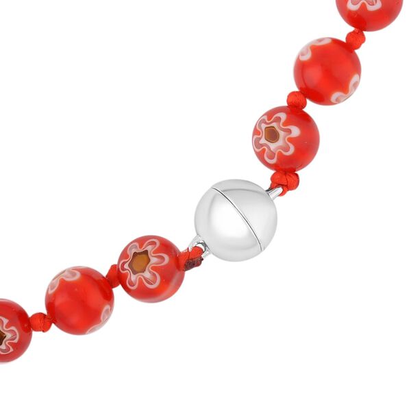Murano-Stil, Murano-Glasperlen Design, Halskette, ca. 50 cm, Rot image number 4