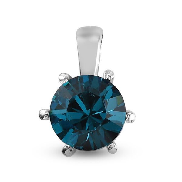 LUSTRO STELLA Österreichischer Indicolite Kristall Solitär Set aus Ring, Ohrringe und Anhänger 925 Silber platiniert image number 5