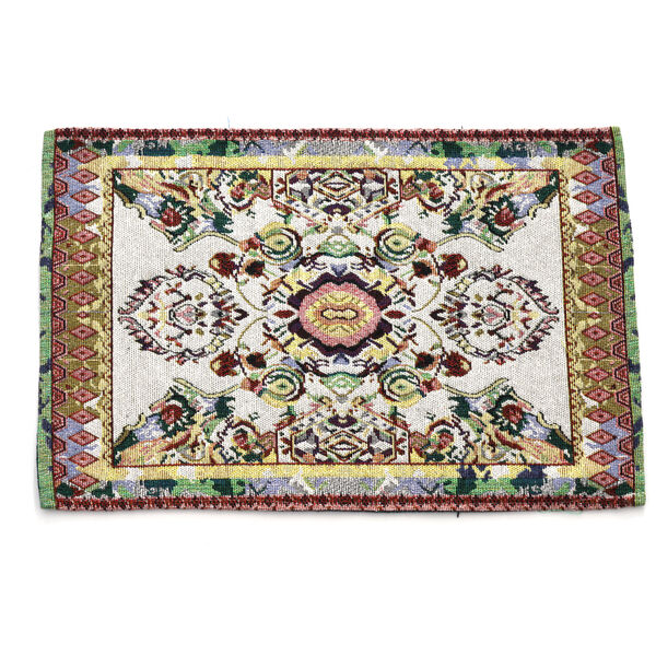 5er Set: Jacquard gewebter Tischläufer und 4 Tischsets, Oriental weiss image number 5