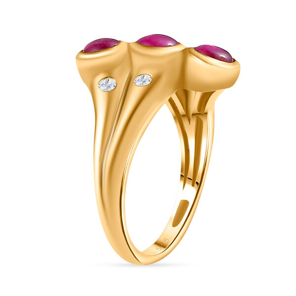 AA afrikanischer Rubin und Zirkon-Ring -1,94 ct. image number 5