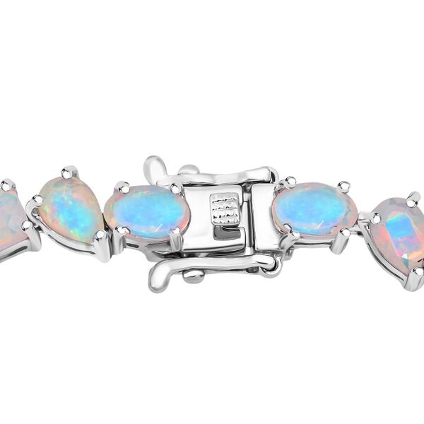 AA Nat&uuml;rlicher, &auml;thiopischer Welo Opal Armband ca. 18 cm 925 Silber Rhodiniert ca. 9.09 ct image number 3