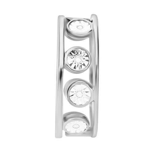 2er-Set- Diamant Ring, 925 Silber platiniert - 0,09 ct. image number 1