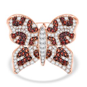 GP Trionfo Kollektion -Weißer und brauner Zirkon und Kanchanaburi blauer Saphir-Ring - 3,30 ct.