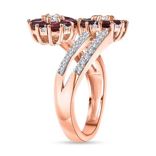 D'Joy AA Rhodolith Granat und Zirkon Ring - 2,75 ct. image number 5