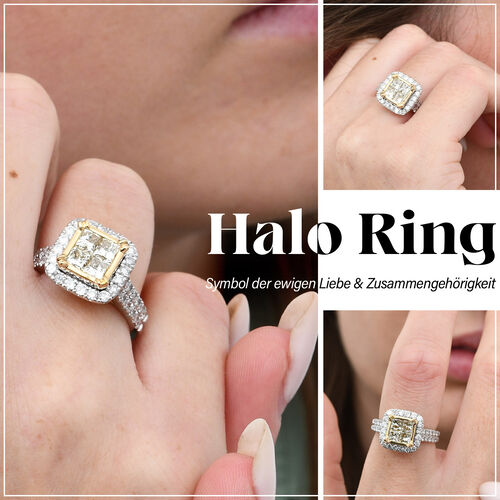 ILIANA VS natürlicher gelber und I1-I2 weißer Diamant-Ring - 2,25 ct. image number 1