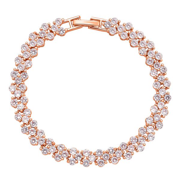 Zirkonia Armband im ros&eacute;goldton - 20 Ct.