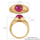 Afrikanischer Rubin (Fissure gefüllt) Ring 925 Silber vergoldet image number 6
