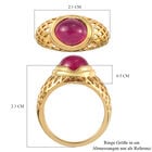 Afrikanischer Rubin (Fissure gefüllt) Ring 925 Silber vergoldet (Größe 16.00) ca. 2,86 ct image number 6