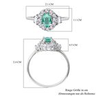 AAA Kagem sambischer Smaragd Ring, 925 Silber platiniert, ca. 0.96 ct image number 5
