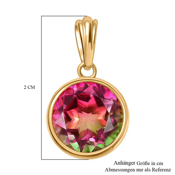 Wassermelonen Quarz Triplett Anh&auml;nger - 4,23 ct. image number 6