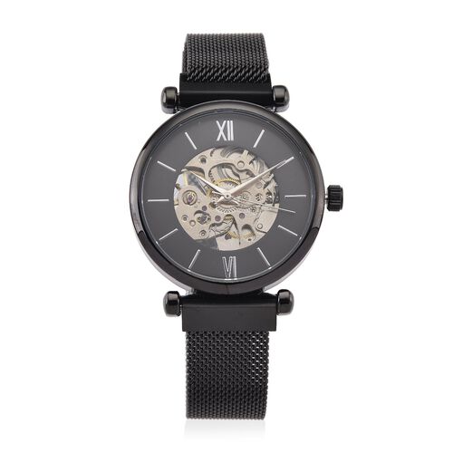 GENOA TIME V2 Automatik-Mechanische Uhr, weißes Sonnenschliff-Zifferblatt, Wasserdicht, Schwarz image number 0